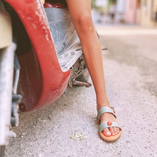 55:55 Timeless Arc women's grounding shoes with Carnelian crystal