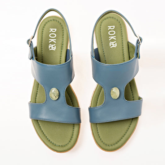 7777 Denim with Prehnite