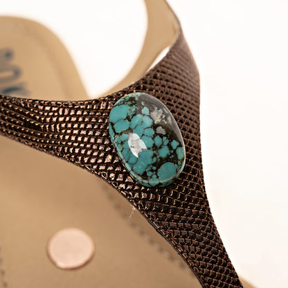 11:11 Chocolate serpentine with Tibetan Turquoise