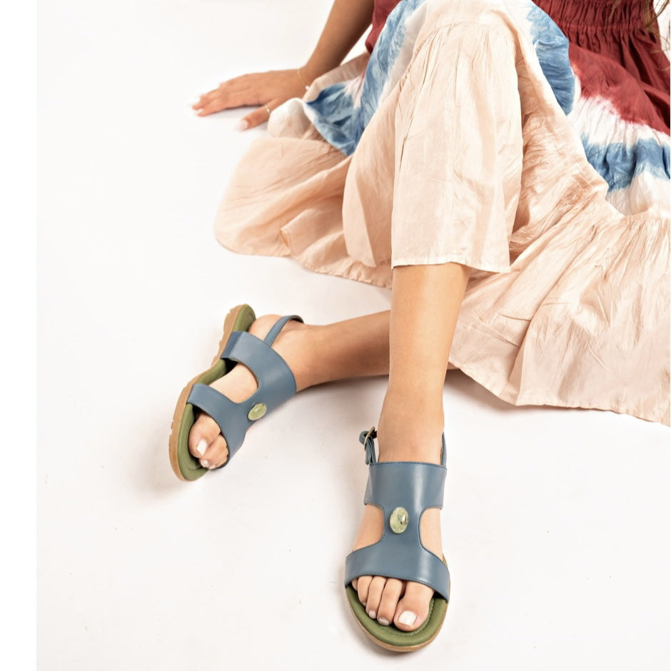 7777 Denim with Prehnite