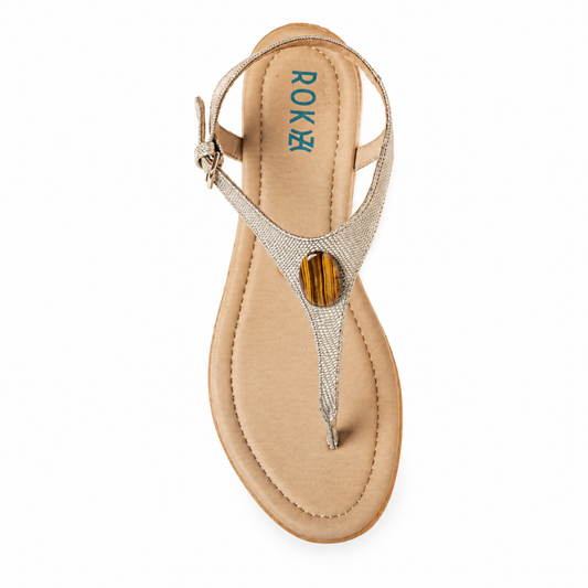 11:11 Grounded Goddess grounding shoes with Tiger's Eye crystal