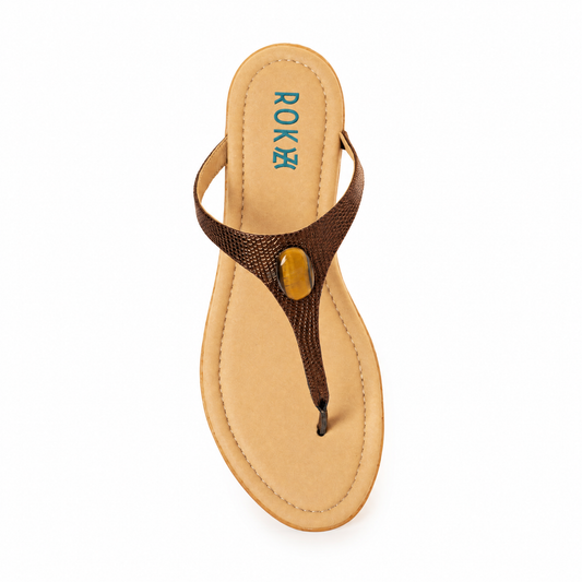 12:12 Minimalist Muse grounding shoes with Tiger's Eye crystal