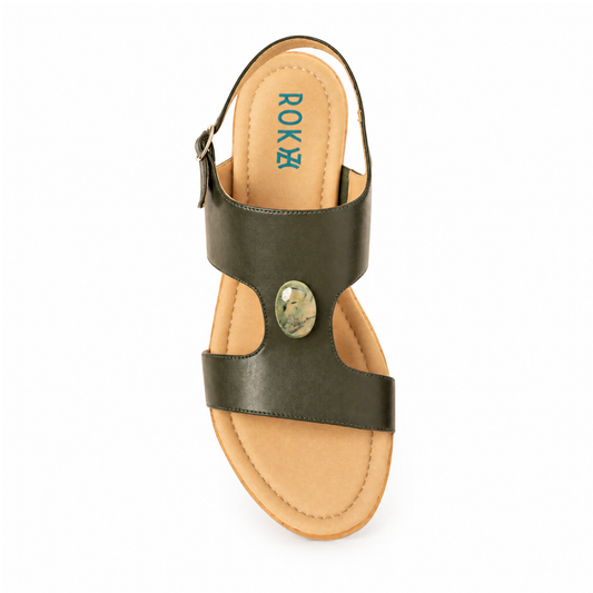 77:77 Iconic H grounding shoes with Prehnite crystal