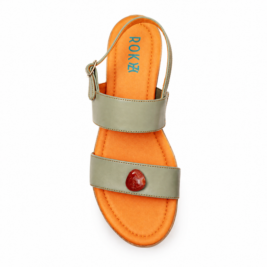 55:55 Timeless Arc grounding shoes with Carnelian crystal