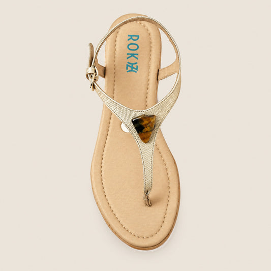 11:11 Grounded Goddess women's grounding shoes with Tiger's Eye crystal