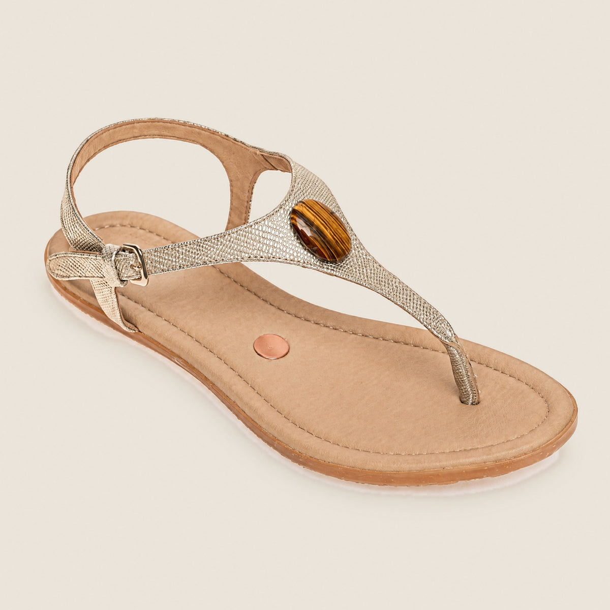 
11:11 Grounded Goddess women's grounding shoes with Tiger's Eye crystal