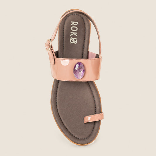 22:22 Greco Modern women's grounding shoes with Amethyst crystal