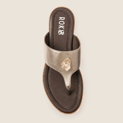 
88:88 Gaia Band women's grounding shoes with Clear Quartz crystal