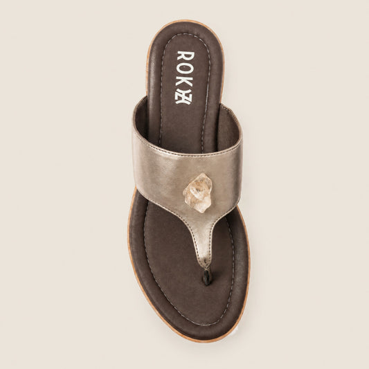 88:88 Gaia Band women's grounding shoes with Clear Quartz crystal