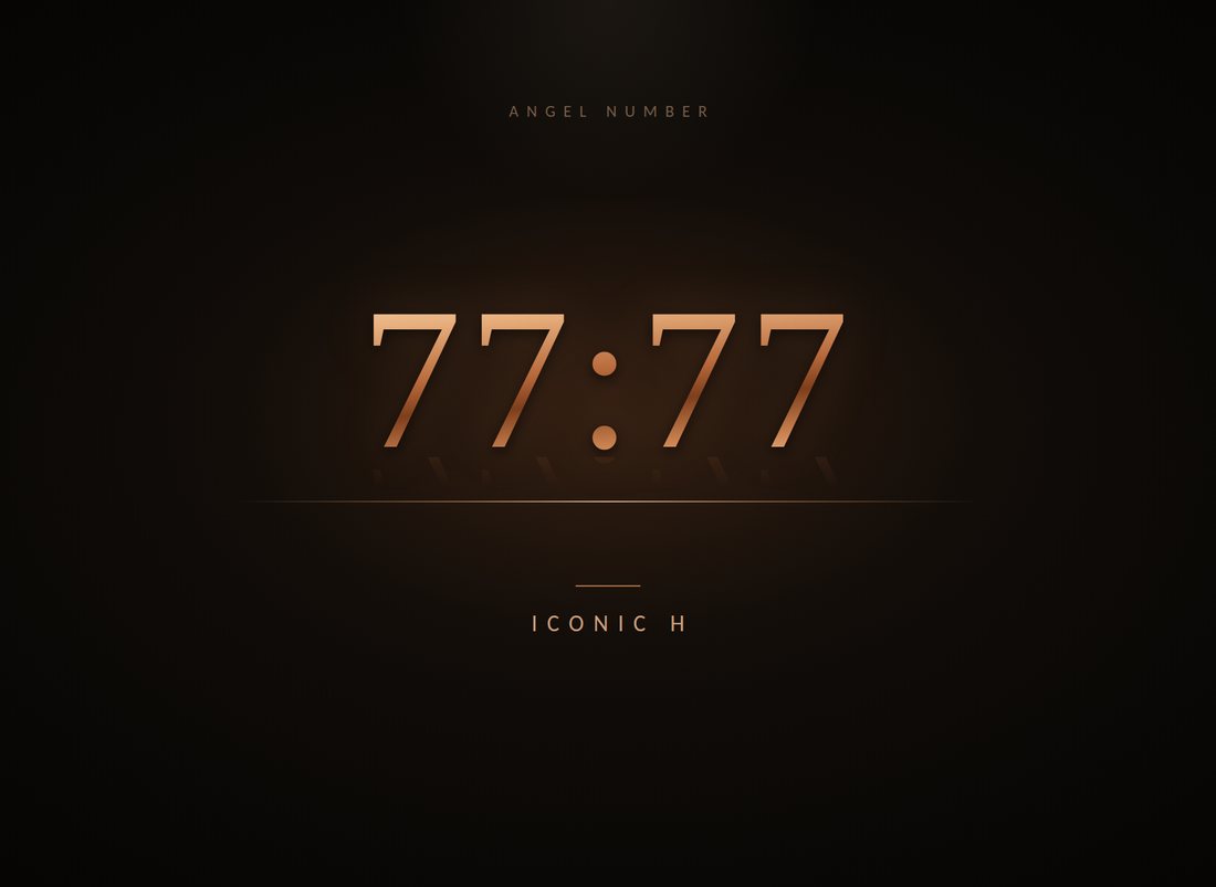 77:77 (7777) angel number artwork